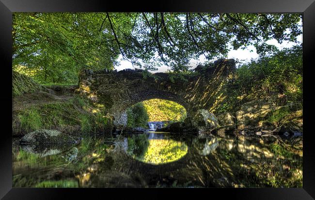 Enchanting Bridge in Lorna Doone Country Framed Print by Mike Gorton