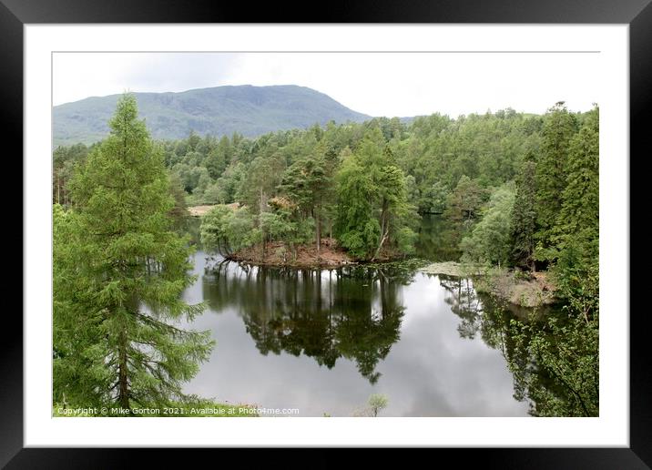 Serenity of Tarn Hows Framed Mounted Print by Mike Gorton