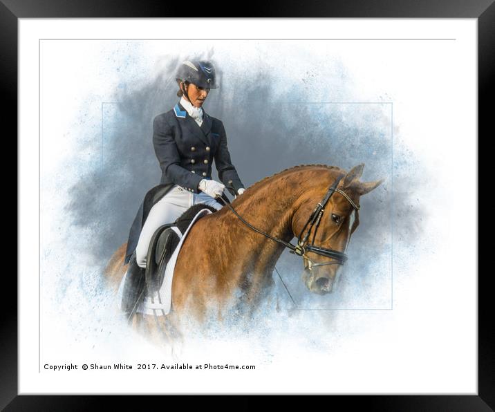 Dressage Framed Mounted Print by Shaun White