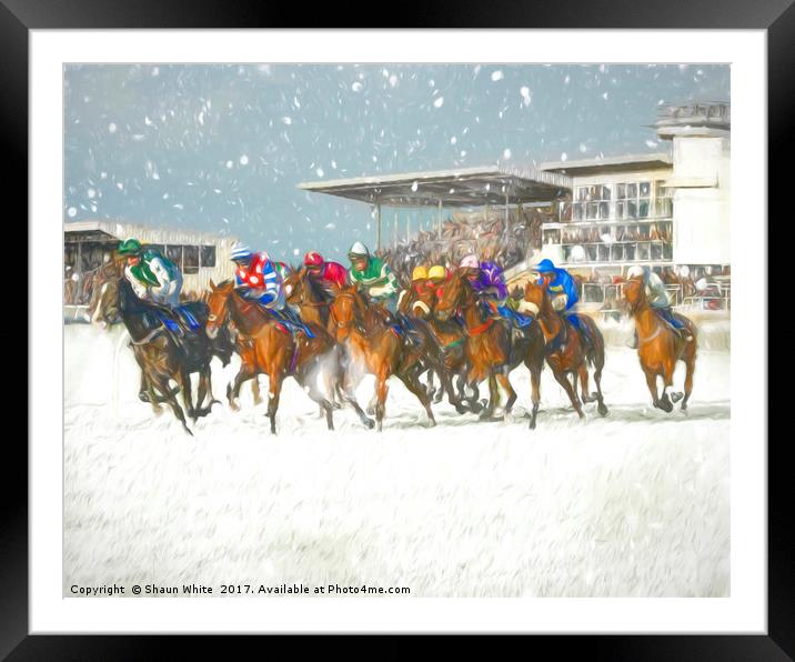 Winter Racing Framed Mounted Print by Shaun White