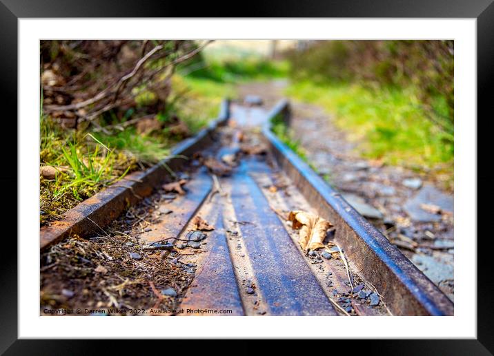 Dinorwic Quarry Rail Tracks  Framed Mounted Print by Darren Wilkes