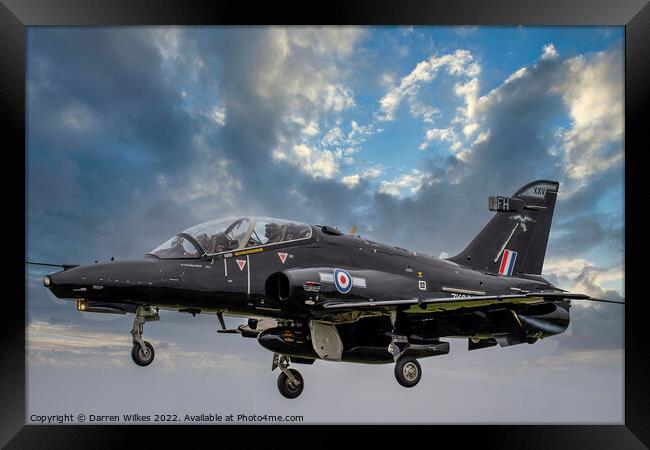 RAF Hawk T2  Framed Print by Darren Wilkes