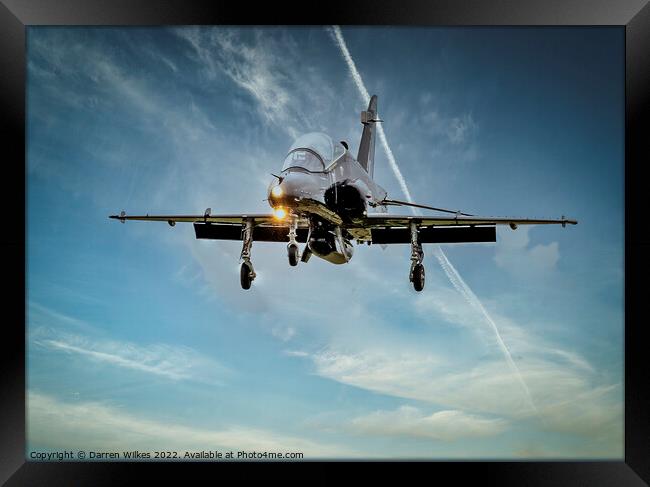 Raf Hawk T2 Landing Framed Print by Darren Wilkes