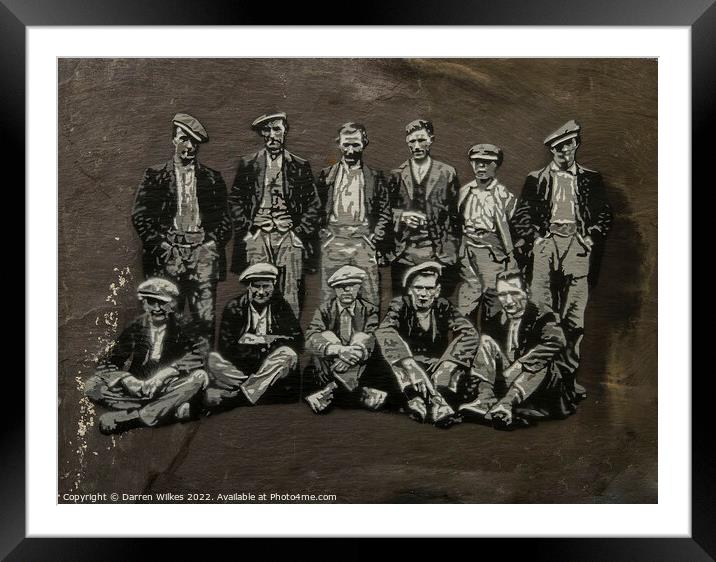 Dinorwic Quarry Miners Framed Mounted Print by Darren Wilkes