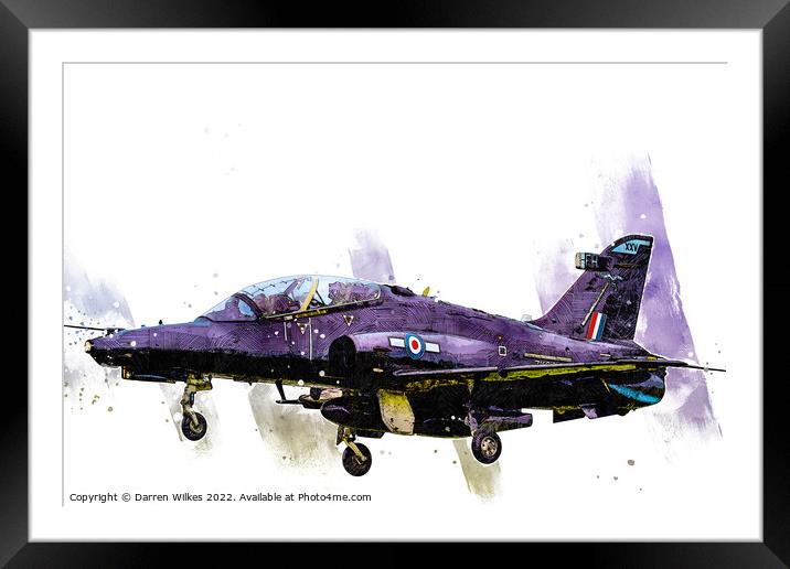 Hawk T2 Art Framed Mounted Print by Darren Wilkes