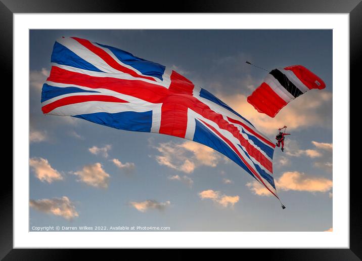 Union Jack Flag   Framed Mounted Print by Darren Wilkes