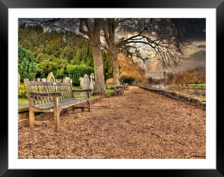 Holy Trinity Church Bench  Framed Mounted Print by Darren Wilkes