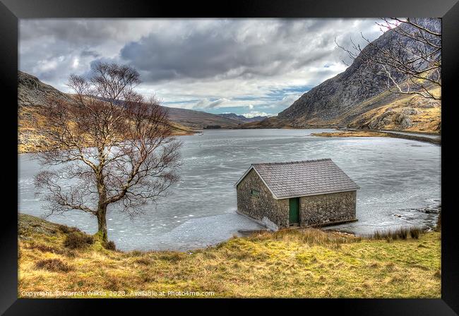 Llyn Ogwen Winter Snowdonia  Framed Print by Darren Wilkes