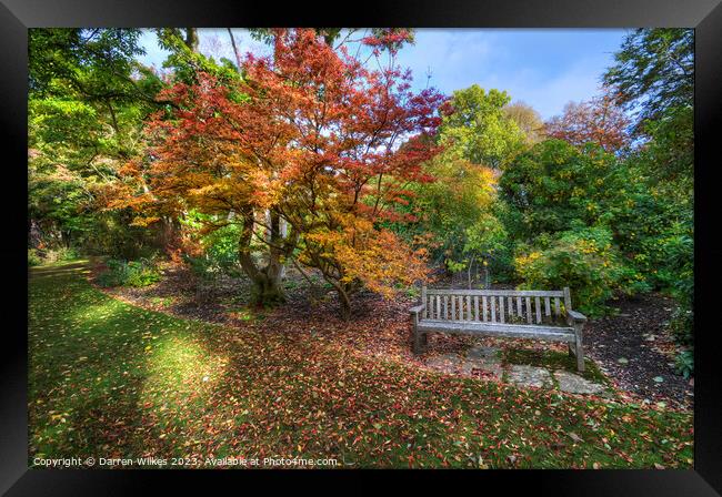 A Tranquil Autumn Escape Framed Print by Darren Wilkes