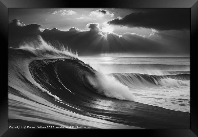 The Majestic Power of the Ocean 2 Framed Print by Darren Wilkes