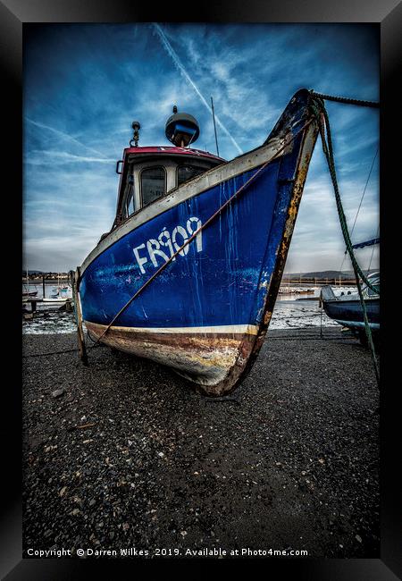 Abandoned Boat Conwy Harbour Framed Print by Darren Wilkes
