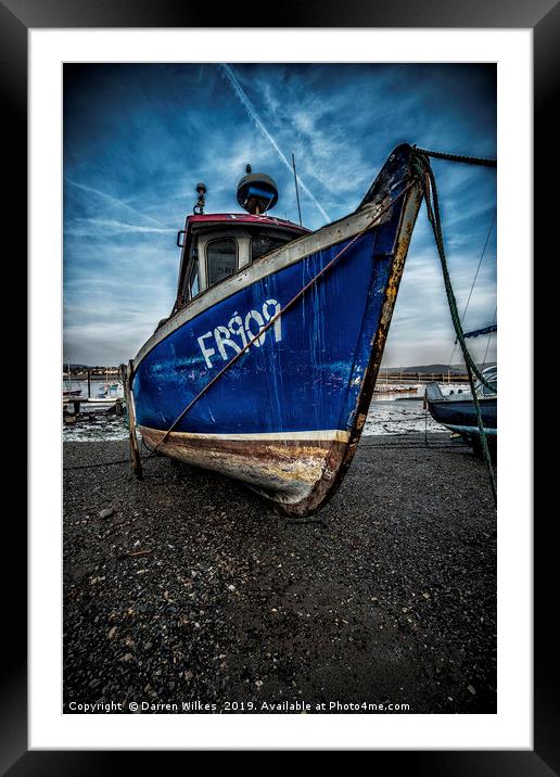 Abandoned Boat Conwy Harbour Framed Mounted Print by Darren Wilkes