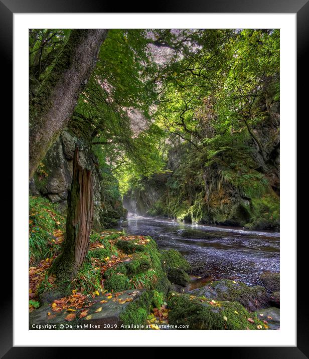 Enchantment in Fairy Glen Gorge Framed Mounted Print by Darren Wilkes