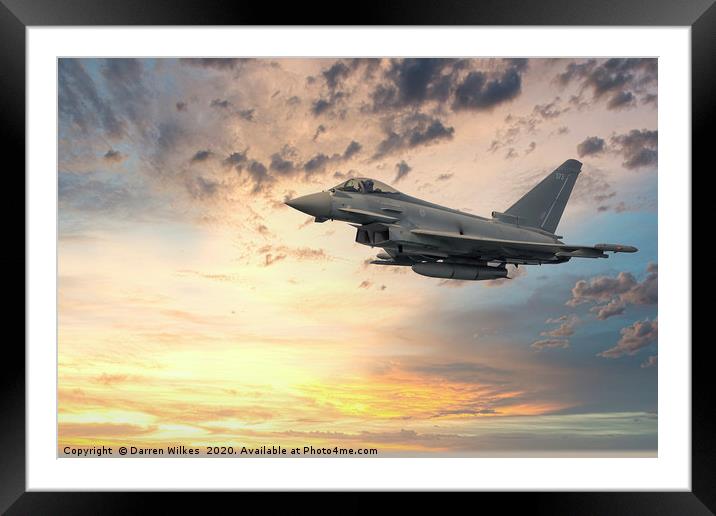 Euro Fighter Typhoon Framed Mounted Print by Darren Wilkes