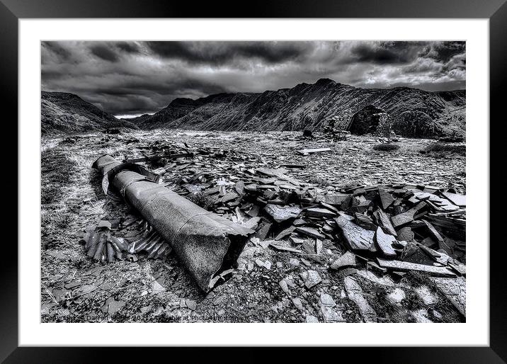 Dinorwig Quarry Black and White  Framed Mounted Print by Darren Wilkes