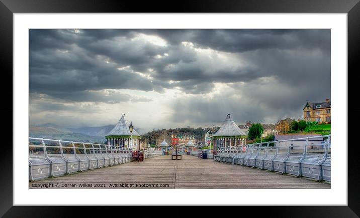 Stormy Drama at Bangor Pier Framed Mounted Print by Darren Wilkes