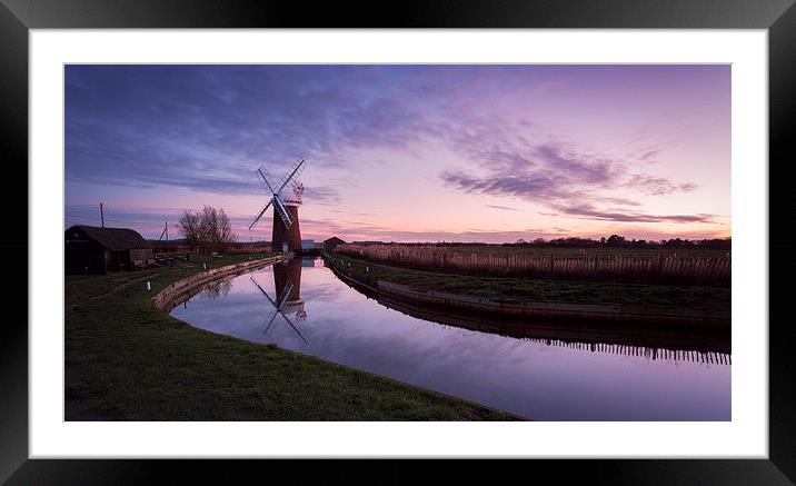 Horsey Mill At Sunset Framed Mounted Print by Matthew Dartford