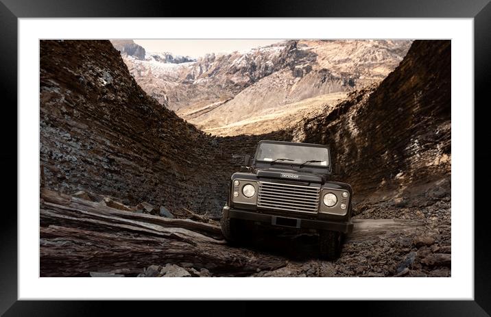 land rover defender Framed Mounted Print by Guido Parmiggiani