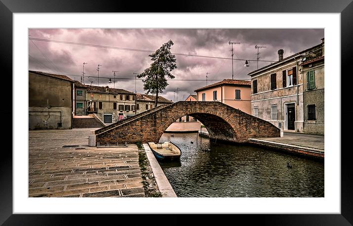 The Carmine bridge in Comacchio Italy Framed Mounted Print by Guido Parmiggiani
