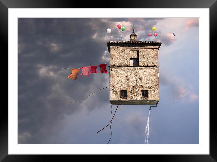  Flying tower Framed Mounted Print by Guido Parmiggiani