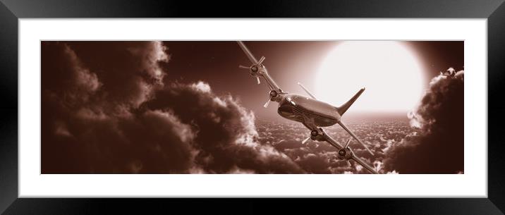 old plane from passenger transport Framed Mounted Print by Guido Parmiggiani