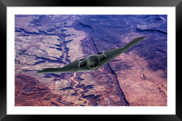 Northrop B-2 "Ghost" Framed Mounted Print by Guido Parmiggiani