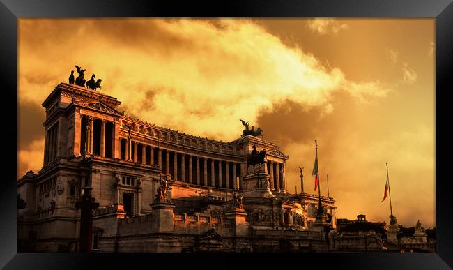 Victorian mansion at sunset, Rome Framed Print by Guido Parmiggiani