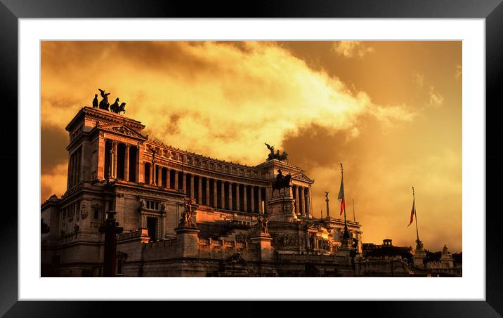 Victorian mansion at sunset, Rome Framed Mounted Print by Guido Parmiggiani