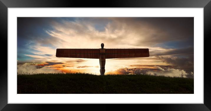 angel of the north Framed Mounted Print by Guido Parmiggiani