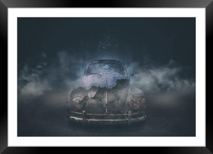 rusty beetle in the woods Framed Mounted Print by Guido Parmiggiani