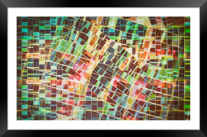 Colorful abstract shape  background Framed Mounted Print by Guido Parmiggiani