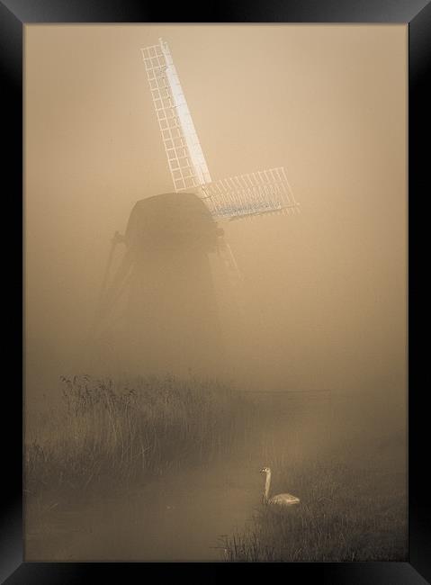 Mill and Swan Framed Print by Keith Naylor