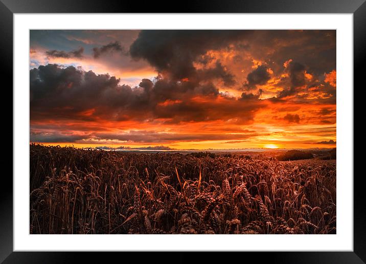  Red sky at night  Framed Mounted Print by ZI Photography