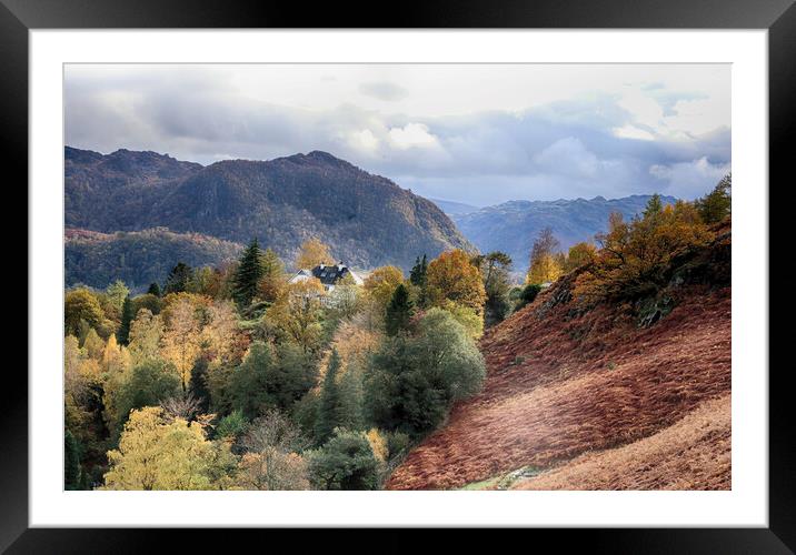 The Catbell Terrace Framed Mounted Print by Ceri Jones