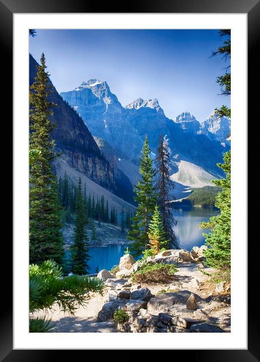 Moraine Lake, Banff National Park Framed Mounted Print by Ceri Jones