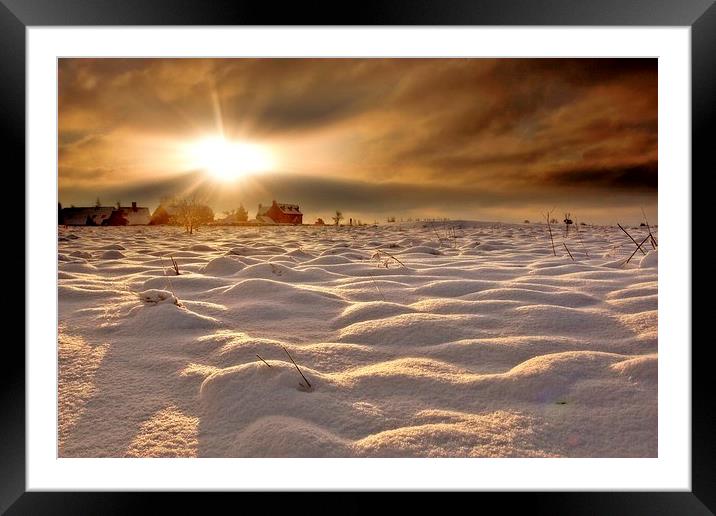Winter Sunrise Framed Mounted Print by Ceri Jones
