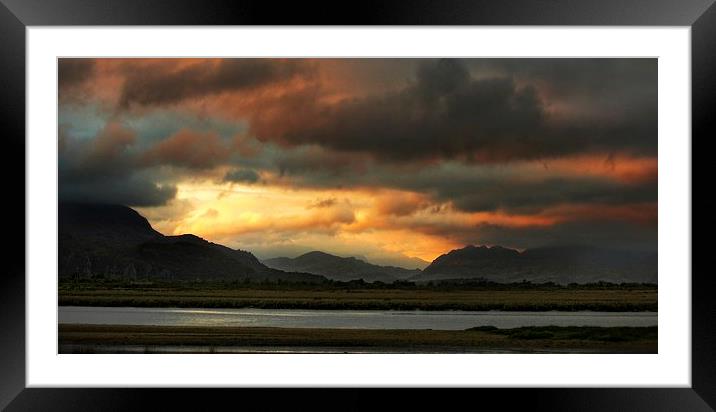 Sunset over Snowdonia Framed Mounted Print by Ceri Jones