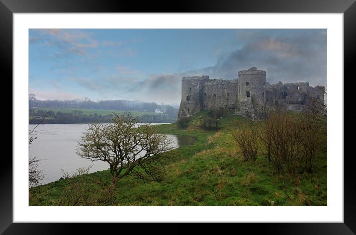 Carew Castle Framed Mounted Print by Ceri Jones