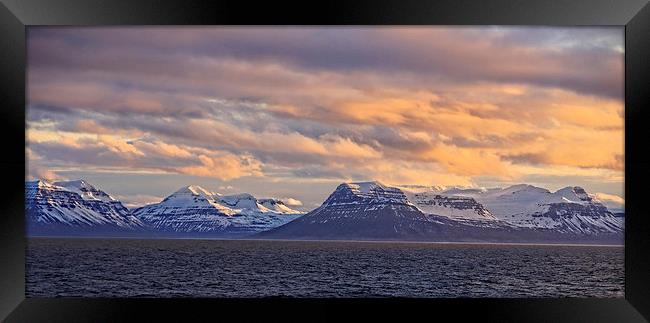 Icelandic Sunset Framed Print by Ceri Jones