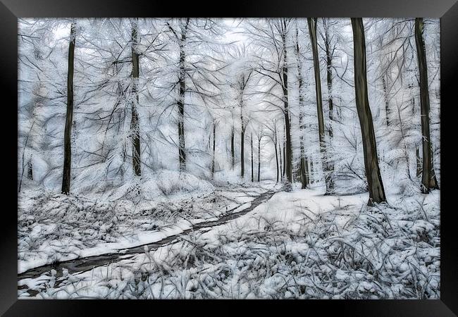  Winter Wonderland - Digital Art Framed Print by Ceri Jones