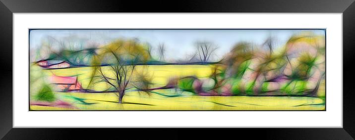  Spring Fields - Digital Art Framed Mounted Print by Ceri Jones