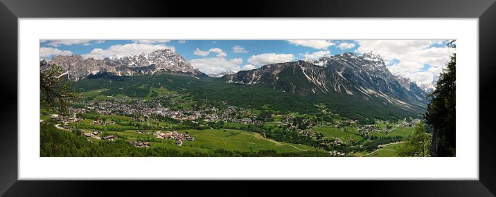  View over Cortina Framed Mounted Print by Ceri Jones