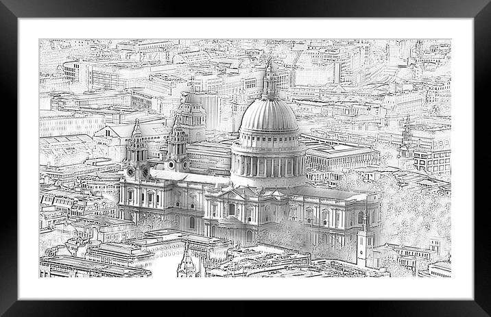 St Pauls Cathedral Framed Mounted Print by Ceri Jones