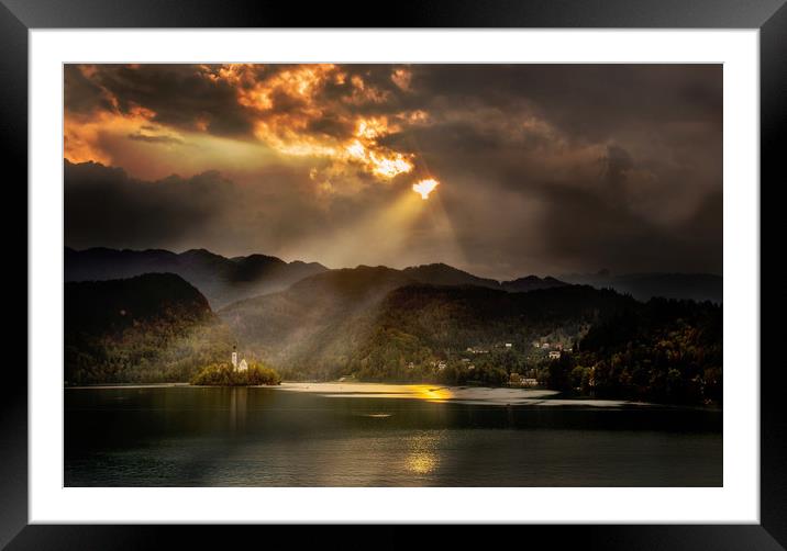 Lake Bled Framed Mounted Print by Ceri Jones