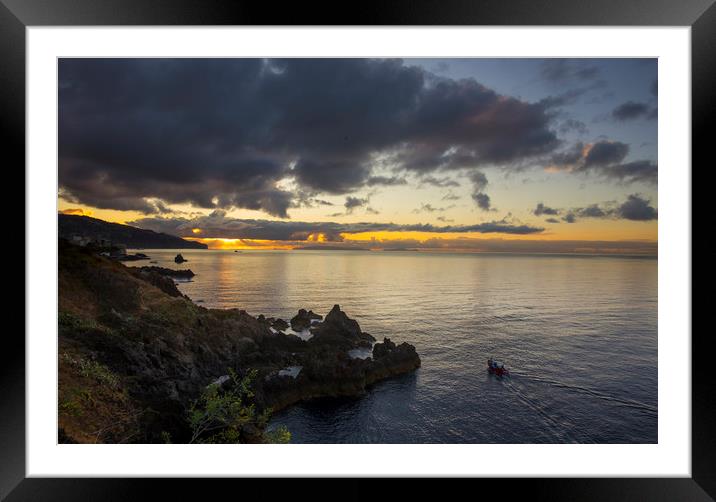 Sunrise over Funchal Framed Mounted Print by Ceri Jones