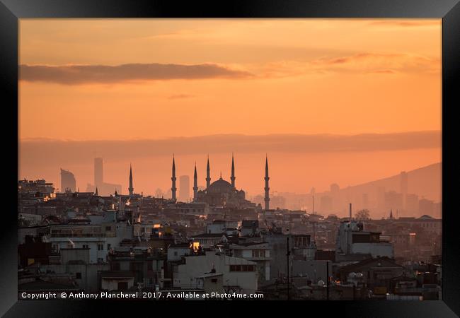 Dawn over Istanbul Framed Print by Anthony Plancherel