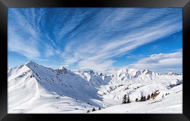 Spectacular skies over the Alps Framed Print by Katie Mitchell