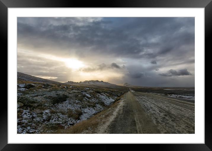 The Road to Stanley Framed Mounted Print by Katie Mitchell