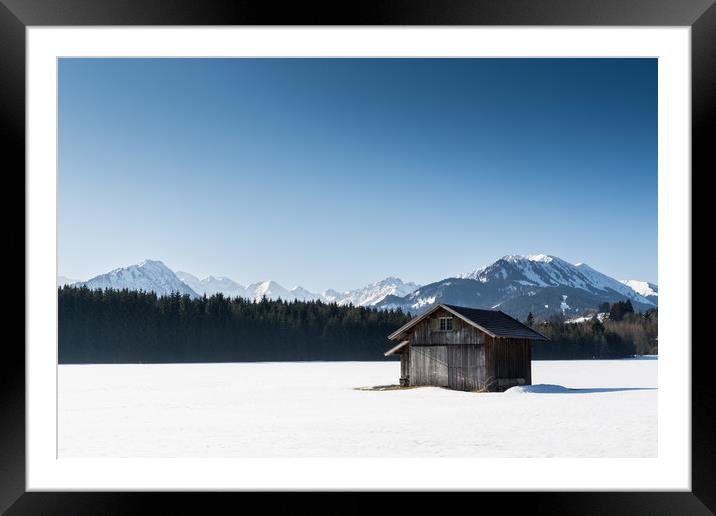 A tranquil moment in the Bavarian Alps. Framed Mounted Print by Katie Mitchell