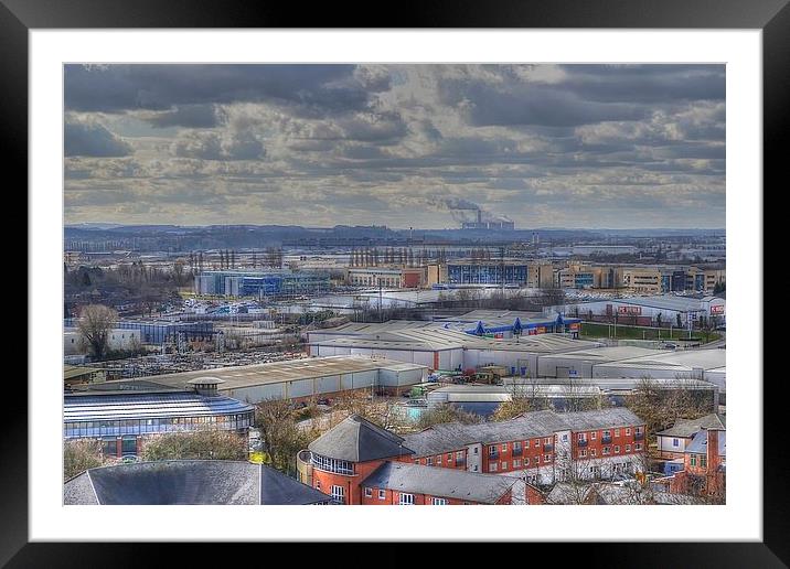view from nottingham castle Framed Mounted Print by mark lindsay